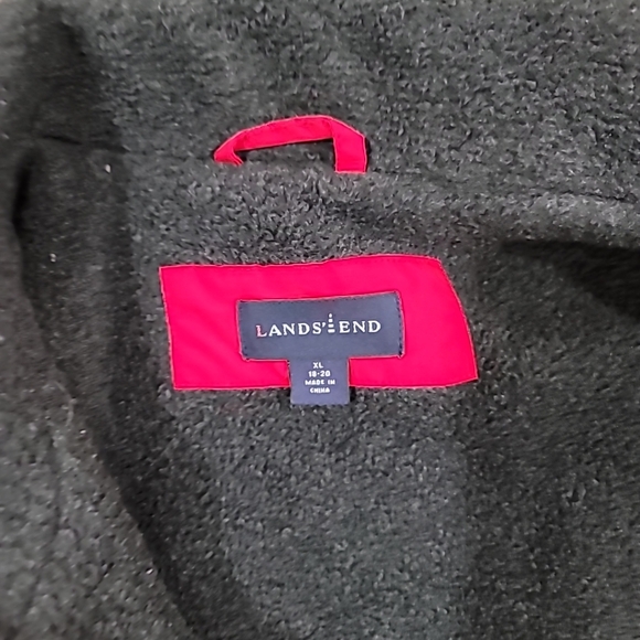 Lands End Women's Polatec Red Chore Jacket Coat Extra Large 18-20 - Picture 3 of 11